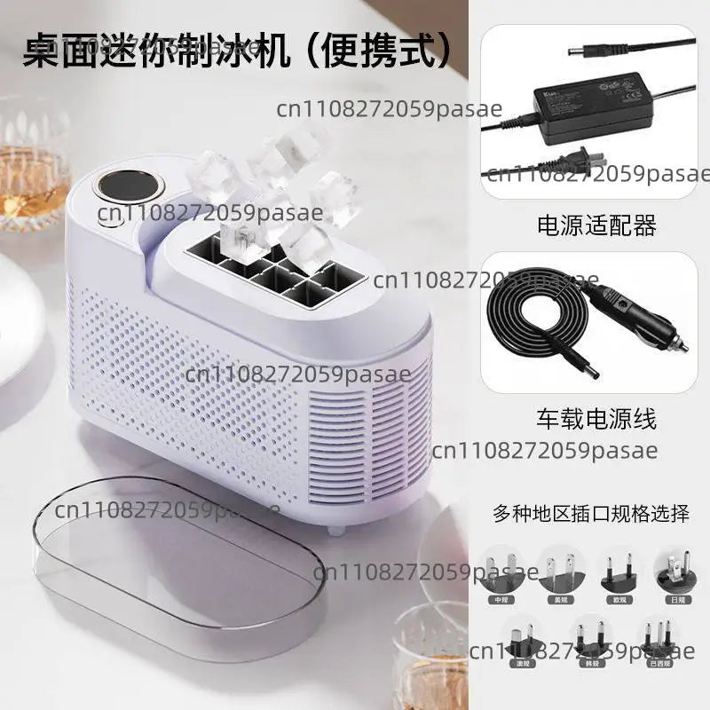 Portable Desktop Ice Cube Maker – Automatic Bullet Ice Machine