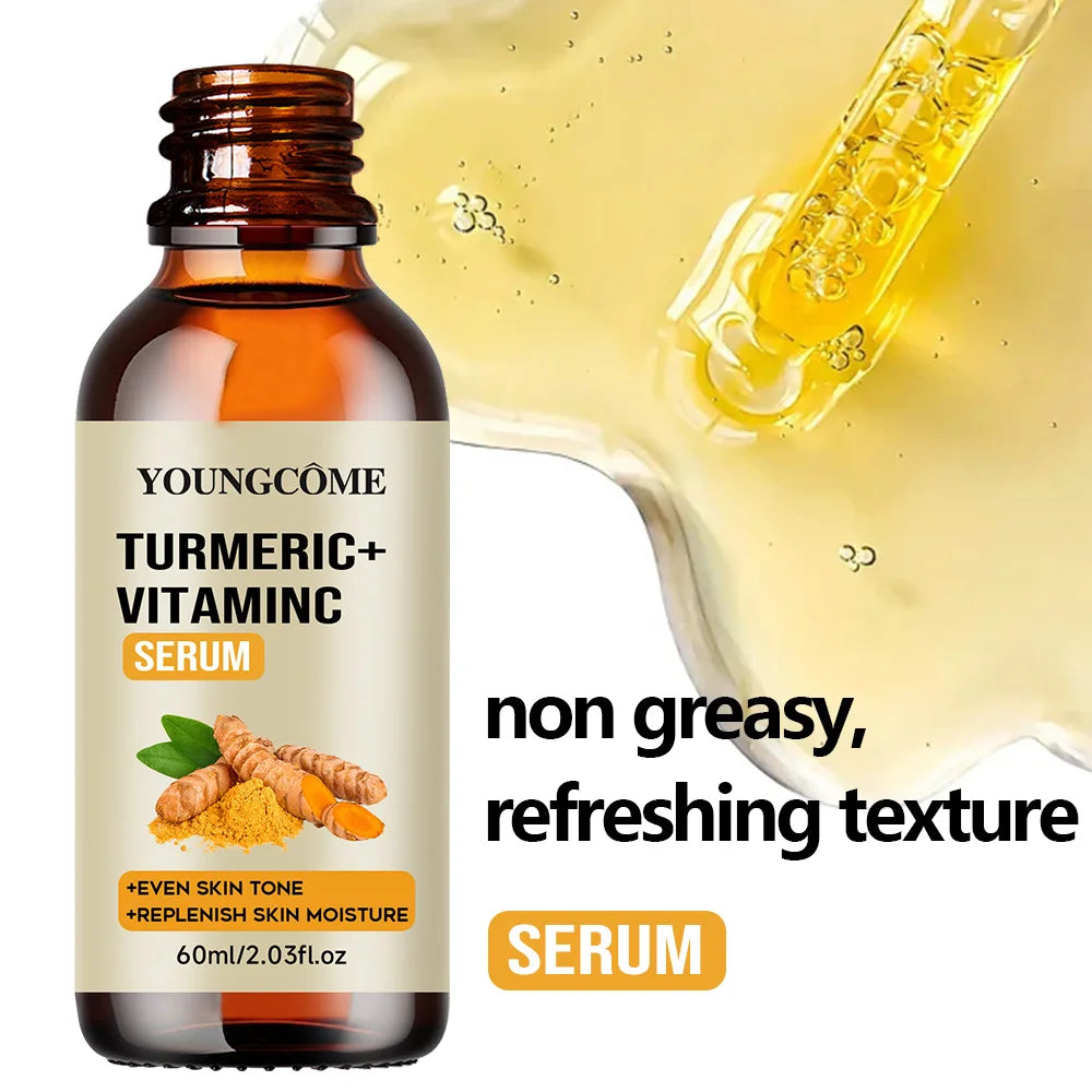 YOUNGCOME Turmeric & Wtamin C Cream & Essential Set with Collagen and Retinol Facial Moisturizer for deep nourishing Oasis Select