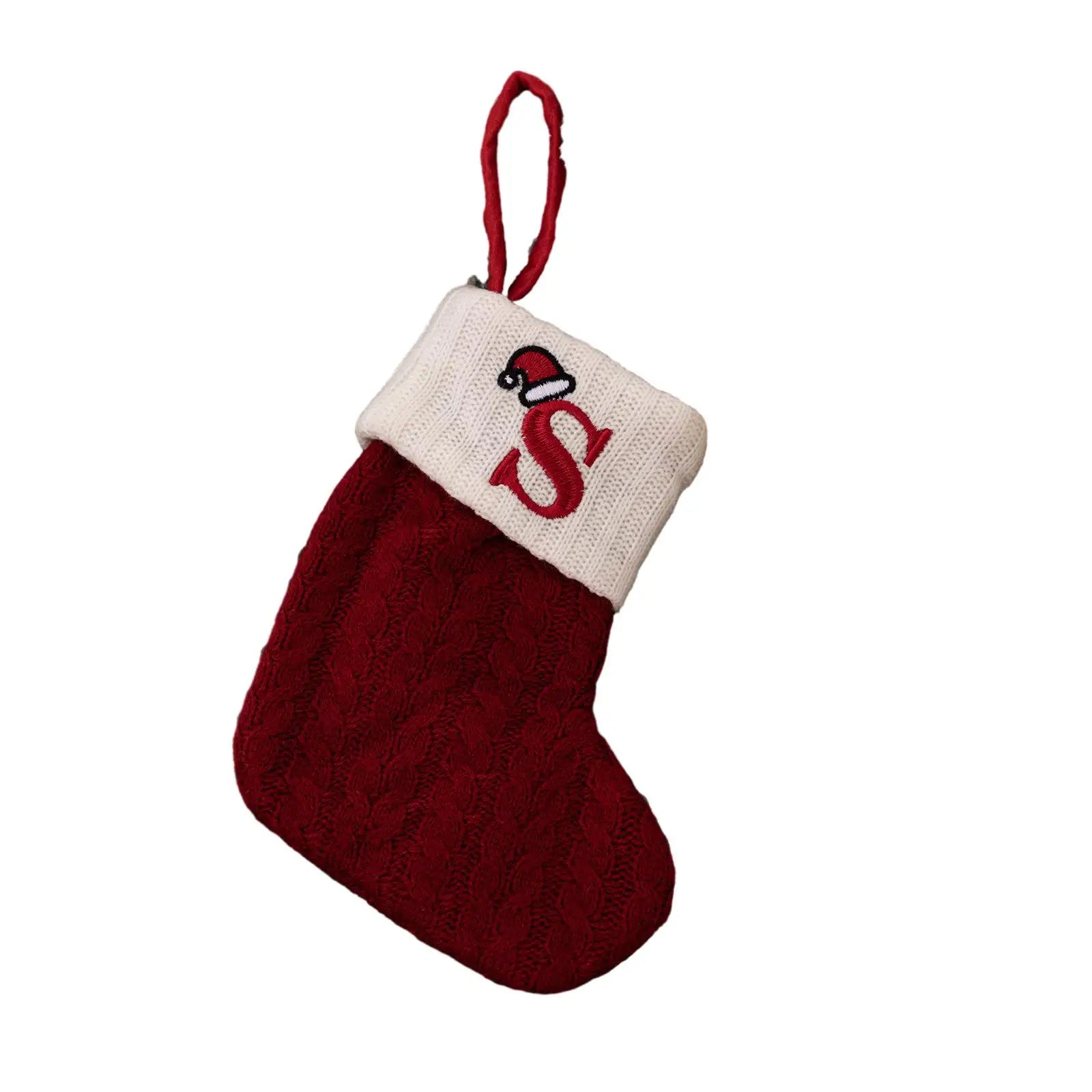 Socks Christmas Stocking Pendant Snowflake Stocking Decorating Ornament 20x10cm Alphabet Christmas Tree Useful Oasis Select S China Mainland
