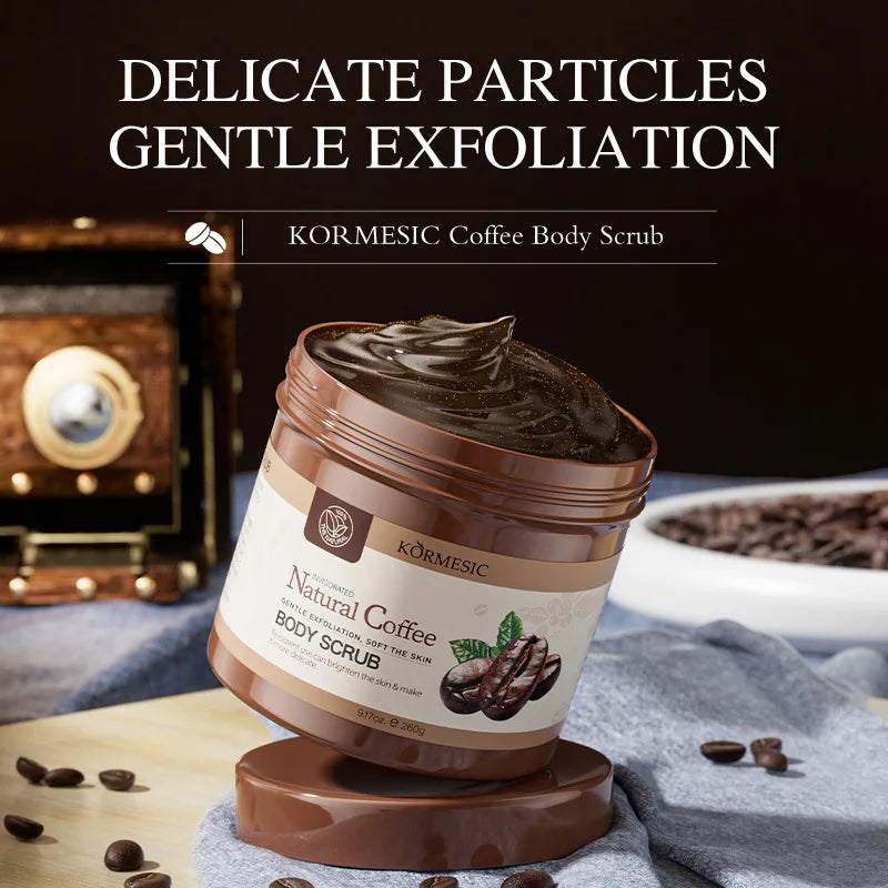 260g Coffee Body Scrub – Caffeine, Exfoliate & Brighten Skin