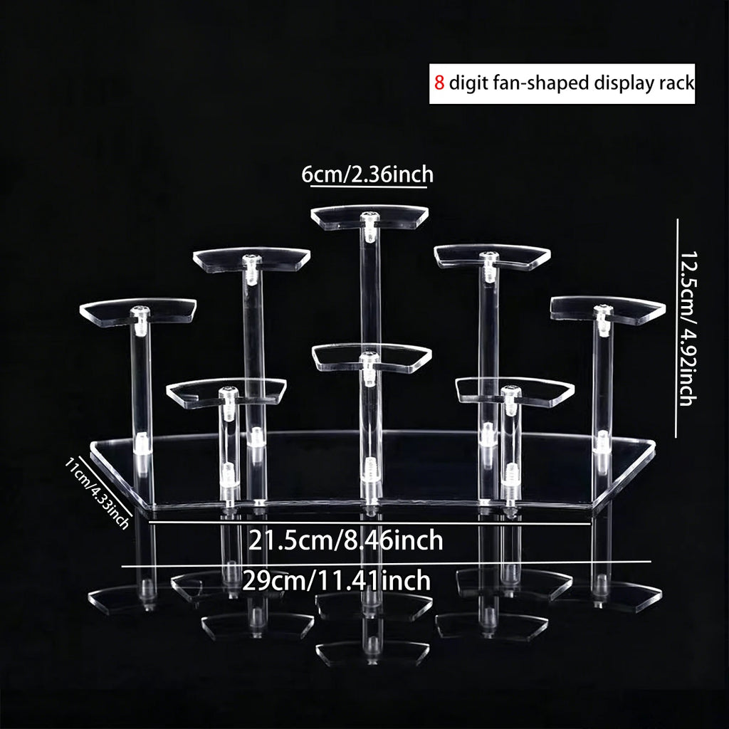 1pc acrylic fan-shaped multi specification bracelet jewelry display rack retail store vertical storage rack household jewelry Oasis Select 8digit