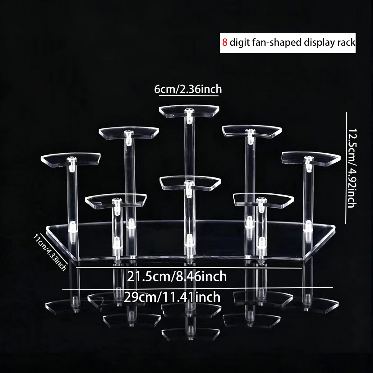 1pc acrylic fan-shaped multi specification bracelet jewelry display rack retail store vertical storage rack household jewelry Oasis Select 8digit