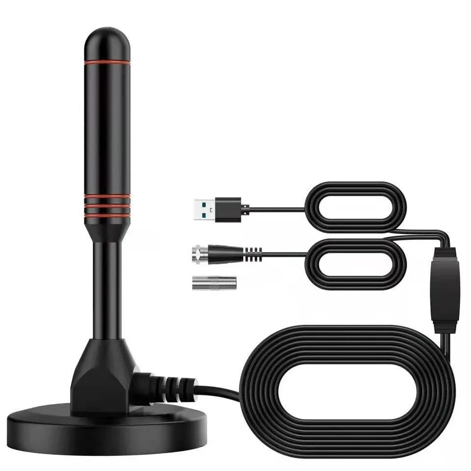 Digital TV antenna indoor ground wave antenna extended sucker dvb-t2 antenna with amplifier Oasis Select black