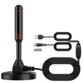 Digital TV antenna indoor ground wave antenna extended sucker dvb-t2 antenna with amplifier Oasis Select black