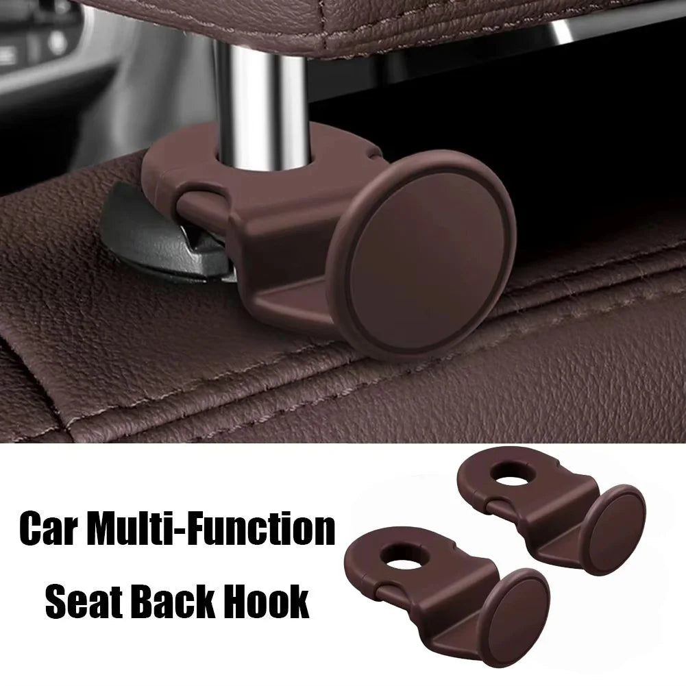 Car Headrest Hooks 2-Pack | Bag & Coat Organizer for Auto