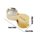 Magnifying Glass 30X Pocket Loupe Magnifier Jewelry Magnifying Glass Foldable Diamond Triplet Eye Glass Tool Reading Magnifier Oasis Select Gold