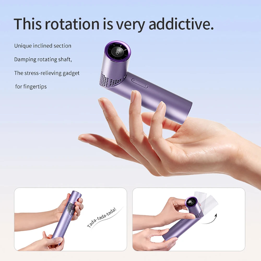 Foldable Lipstick Mini Fan – Brushless Motor & 3000mAh USB