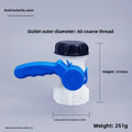 Butterfly Valve for IBC Tank Tote Tank Connection Plastic Water Drain Adapter DN40 50 80 62 75 100mm - Easy Drain Valve Oasis Select A