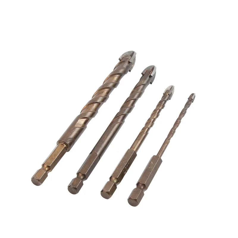 JUSTINLAU Cross Hex Tile Bits Glass Ceramic Concrete Hole Opener Alloy Triangle Drill Size 3/4/5/6/8/10/12 mm Oasis Select
