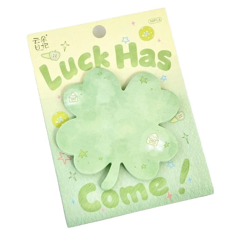 30 Sheets of Paper Special-shaped Notes Ins High-value Students Simple Korean Sticky Message Journaling Stationery Stickers Oasis Select