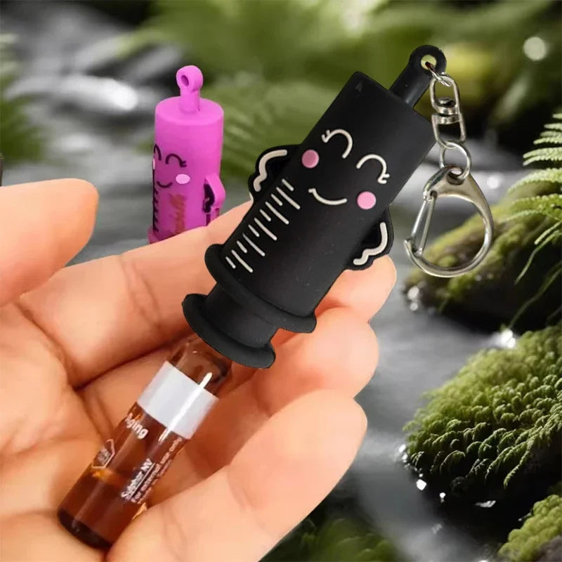 Syringe-Shaped Ampoule Bottle Opener Keychain Rubber Cutter Aid Medication Vial Breaker Tool For Home Nurses And Doctors Oasis Select