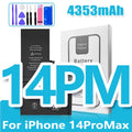 0 Cycle High Capacity Battery For iPhone 11 11Pro 12Pro 12 13 14 13Pro 14Pro Max Mini Phone Bateria + Free Tool Kit Oasis Select 14ProMax 4353mAh