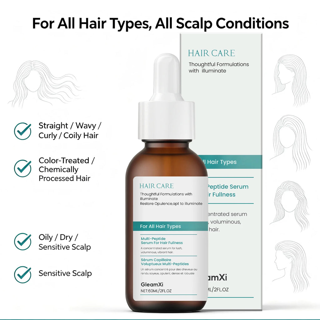 Gleamxi Multi Peptide Hair Serum – Anti-Frizz & Thickening