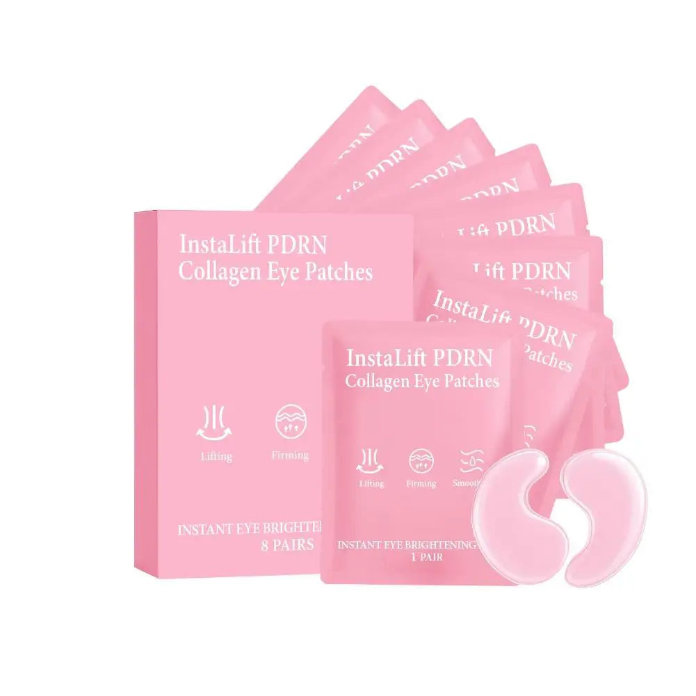 InstaLift Collagen Eye Mask - For Eye Bags Dark Circles Fine Lines, Nicotinamide Hydrolyzed Collagen Hydrating Anti-Wrinkle Oasis Select 8pcs