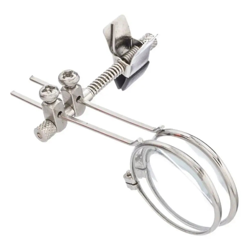 Rotatable MINI Magnifier 10X Double Lenses Magnifying Glass Stainless Steel Clip Magnifier Diameter 25mm Monocular Magnifier Oasis Select