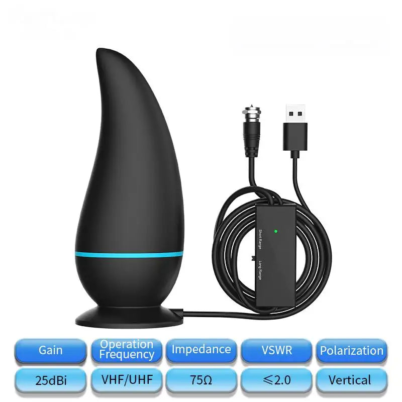 Enhanced Hdtv Television Antenna for Long-Distance Signal Reception, Digital Terrestrial Tv Antenna for Indoor and Outdoor Use, Supports 1080P High-Definition Signal Oasis Select