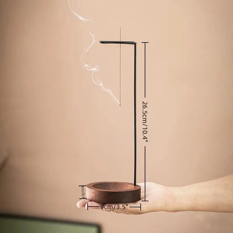 SU Creative Upside Down Incense Burner Incense Stick Holder Wooden Anti-Ash Design Incense Stick Meditation Spa Room Home Decor Oasis Select