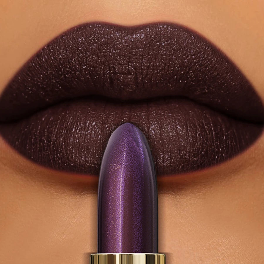KAFURUX Glitter Metallic Lipstick – Pearlescent Long-Lasting Lip