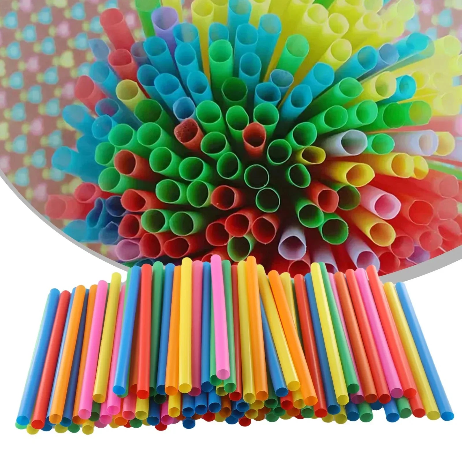 100pcs Color Extra Wide Straws Boba Bubble Tea Fat Drinking Smoothie Straws Milk Tea Plastic Straw Bar Party Wedding Home Supply Oasis Select