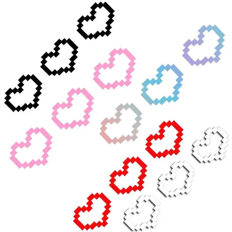 Sheet Waterproof Car Window Décor - Mosaic Heart Pixel for Headlights and Taillights Oasis Select