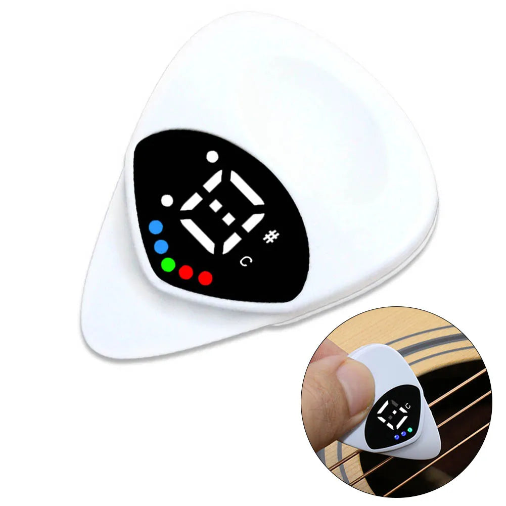 2-in-1 Guitar Picks Tuner Tunning Guitar Tuners Pick For Acoustic Electric Guitar Bass Mandolin Without Battery Guitar Parts Oasis Select