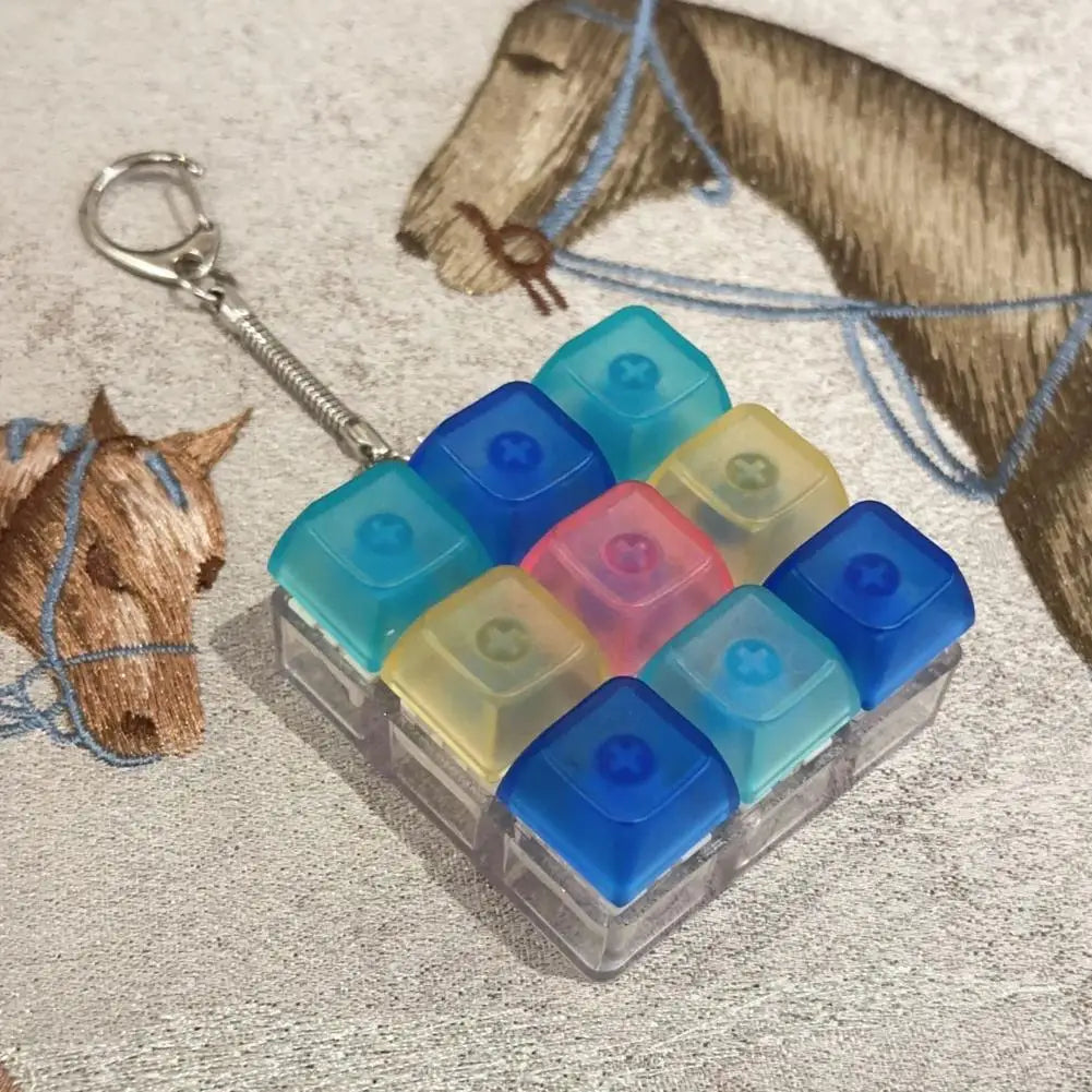 9-Key Fidget Keyboard Toy – Stress Relief Keychain for Kids & Adults Fidget Keychain Toy Oasis Select A