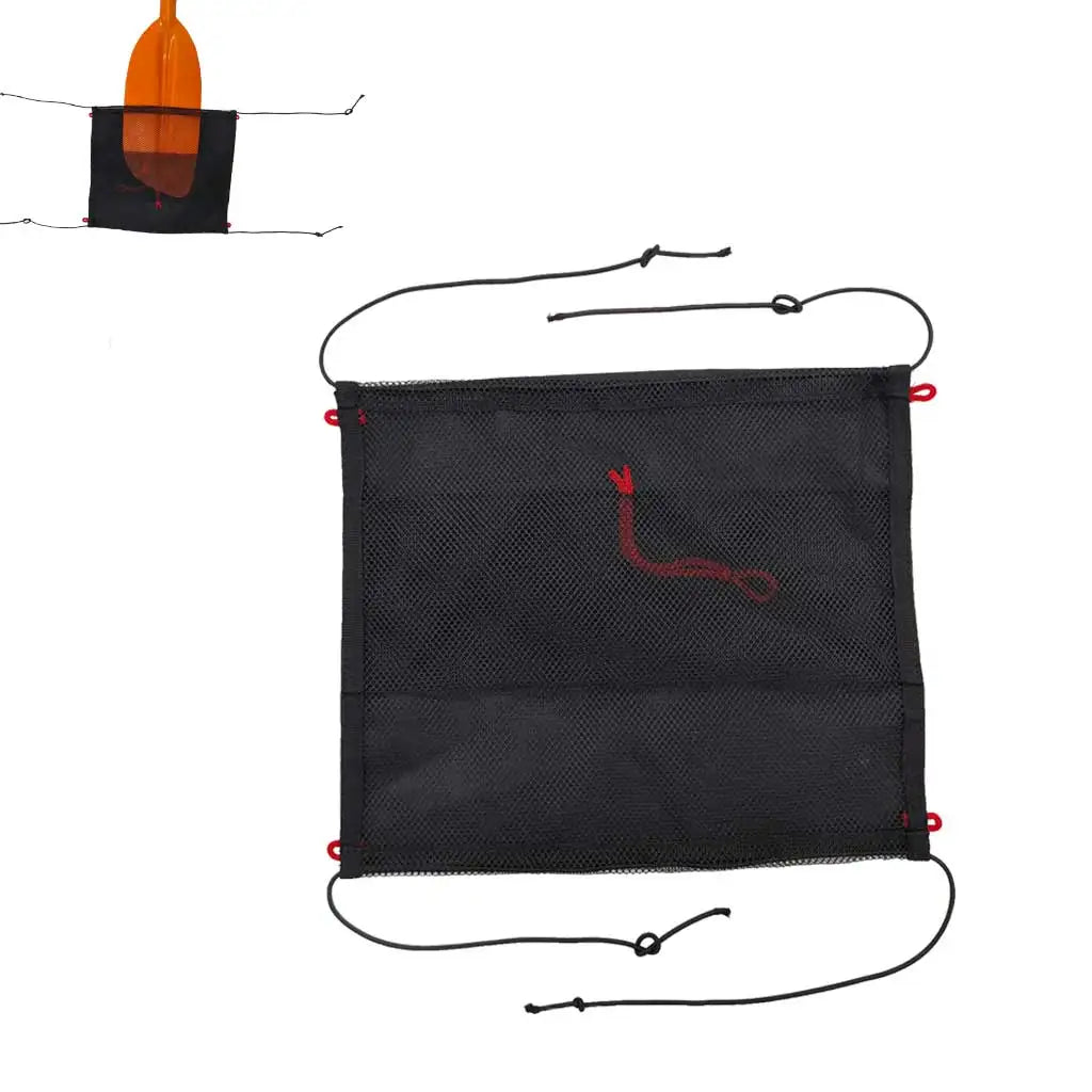 Heavy Duty Kayak Mesh Deck Bag Boat Essential Emergency Gear Storage Pouch Dinghy Boat Paddle Holder Oasis Select