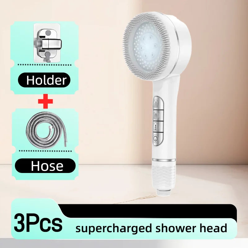 Shower Set with Rain Shower Head Faucet for Bathroom Accessories Water Saving Adjustable Pressure Spray Bathroom Accessories Oasis Select style 8