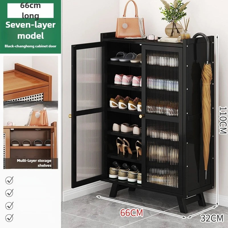 Entry to the door of the shoe cabinet, large-capacity shoe cabinet, multi-layer porch, for the corridor outside the door durable Oasis Select Black D