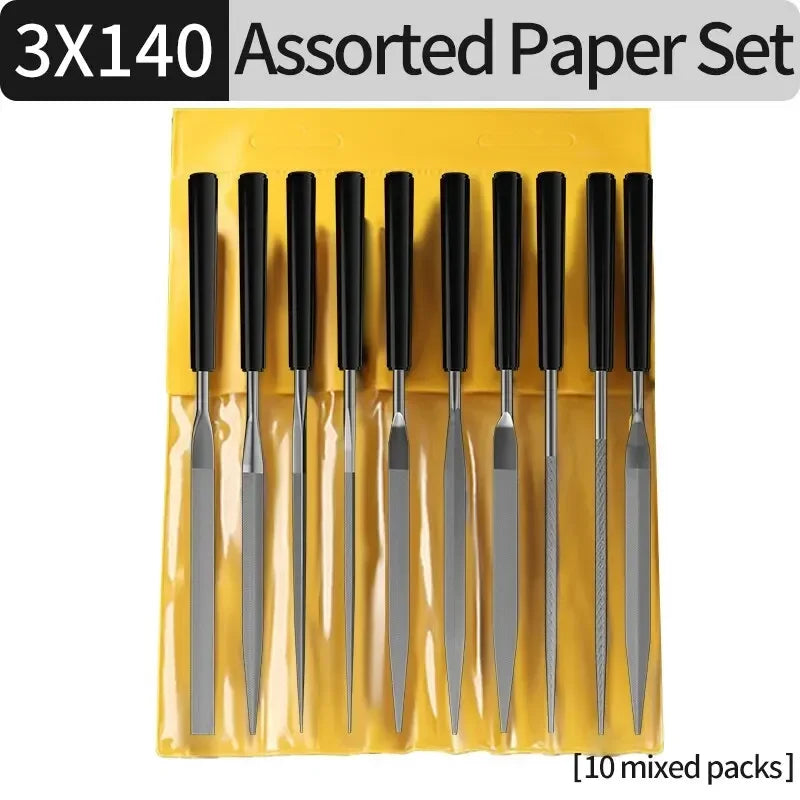 10pcs/set Metal Needle File Set Wood Rasp Metal Polishing Hand FileTools Steel Rasp Needl Filing For Metal Glass Stone Wood Oasis Select