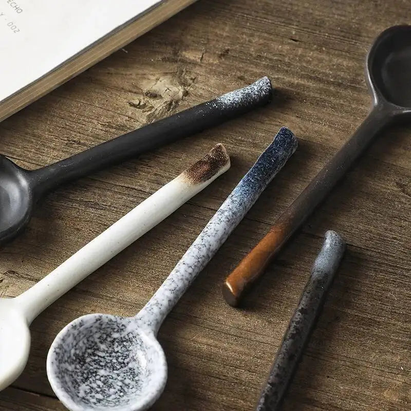 Ceramic Spoon, Soup Spoon Food-grade Spoon Personal Use Spoon Household Eating Spoon Kitchen Tablewear Oasis Select