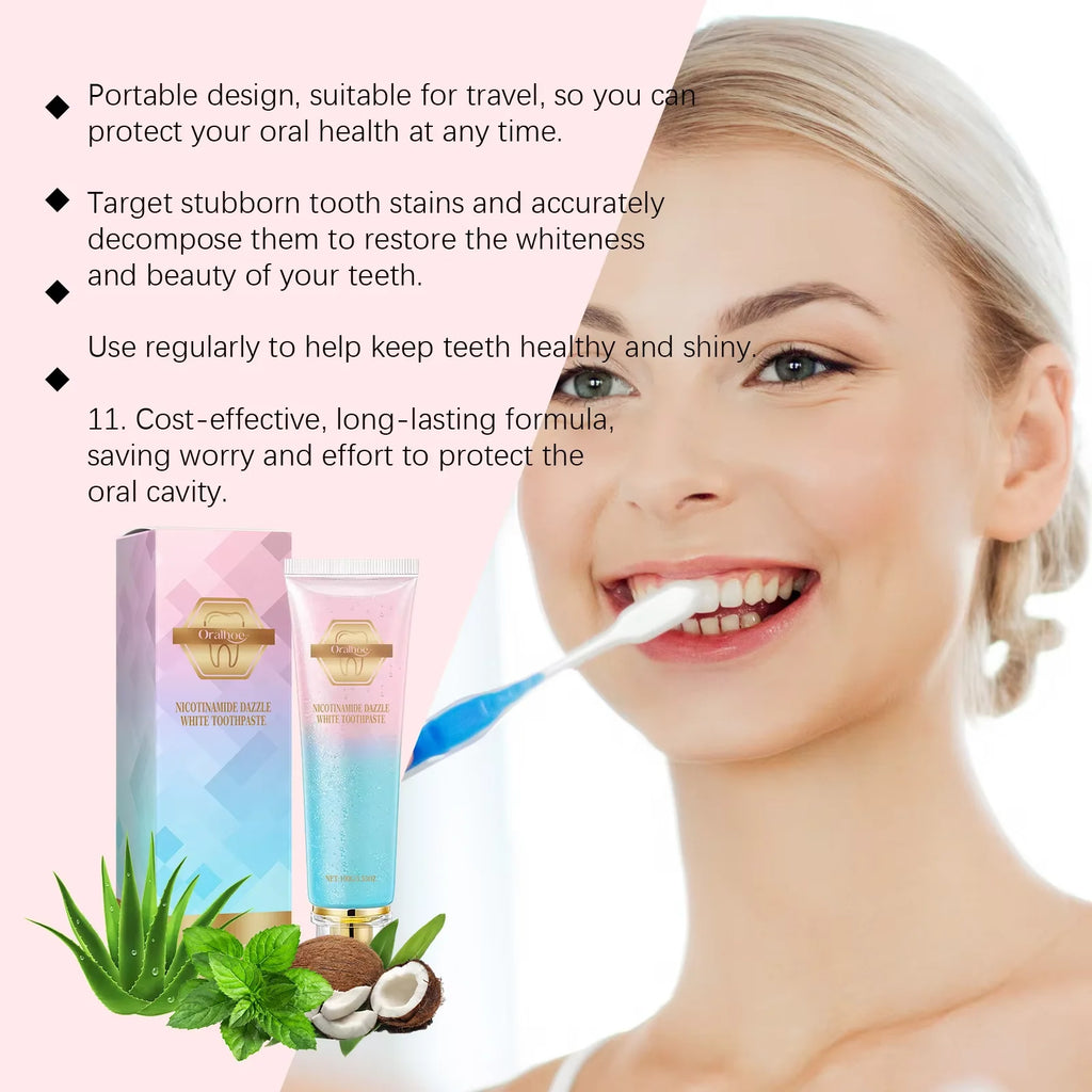 Oralhoe Niacinamide Whitening Toothpaste – Stain & Enamel Care Whitening Toothpaste Oasis Select