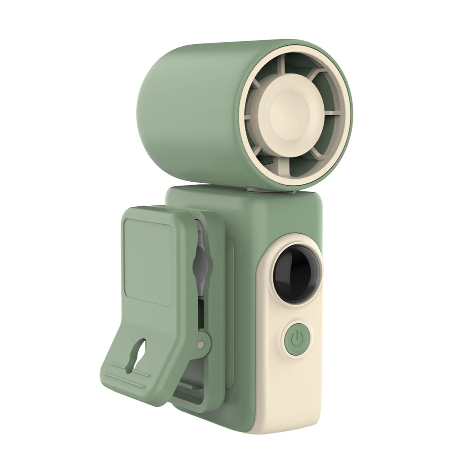 Type-C ABS Clip Cooler Fan with Handheld & LED Display Clamp Cooler Rotatable Fan 2400mAh for Shirt & Waist Travel Accessories Oasis Select army green China Mainland