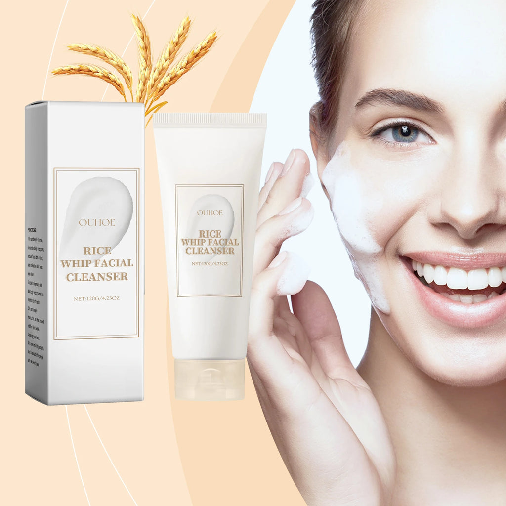 Rice Face Wash Cleanser Oil Control Purifying Cleansing Pores Moisturizing Brightening Soothing Rejuvenation Foam Glow Skin Care Oasis Select