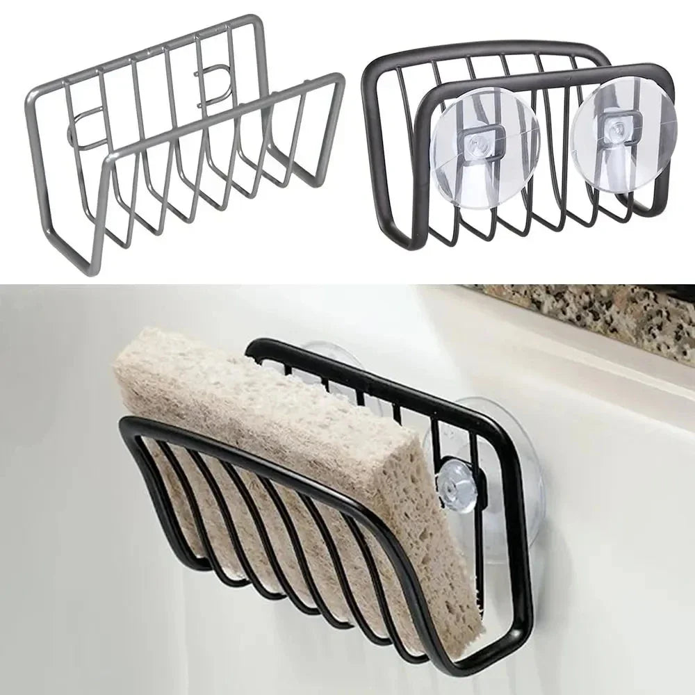 Stainless Steel Sponge Holder | Suction Cup Sink Caddy