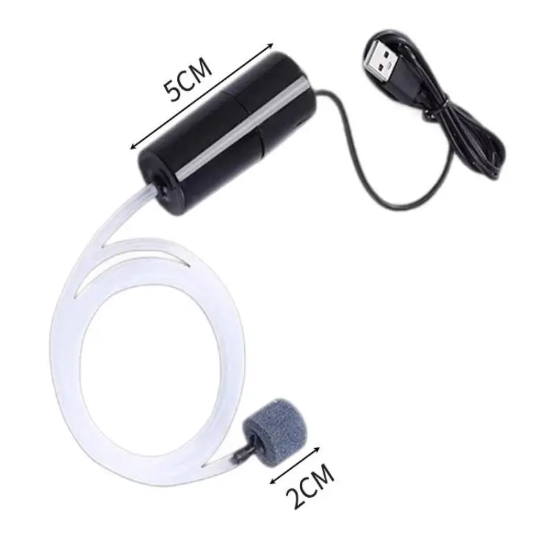 Mini USB Aquarium Air Pump – Silent Portable Fish Tank Oxygenator