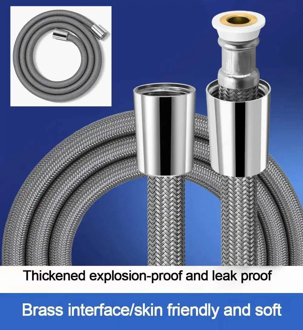 Anti Winding Handheld Shower Hose GI/2 Flexible Shower Tube High Pressure Universal Interface Bath Shower Nylon Pipe Oasis Select
