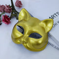 Vintage Cat Half Face Mask | PVC Masquerade Costume Prop