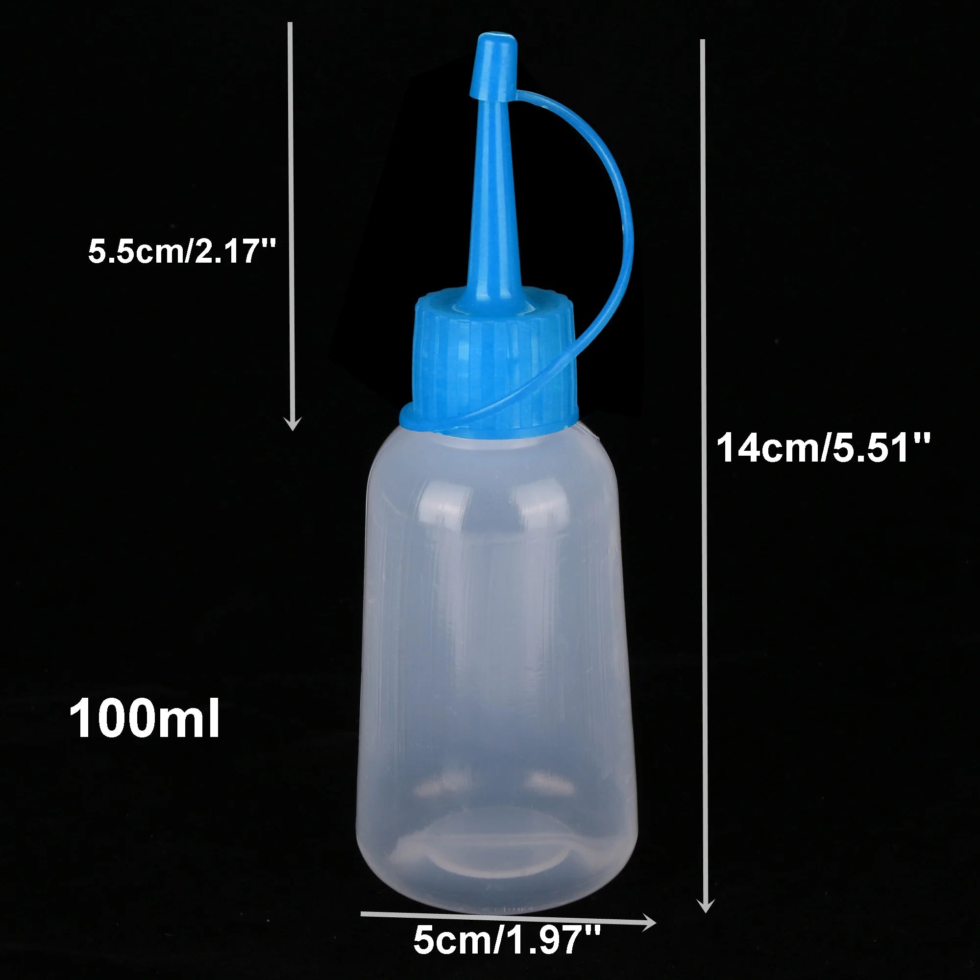 5 Pieces 100ml Plastic Clear Tip Applicator Bottle Plastic Squeeze Bottle With Tip Cap For Crafts Art Glue Multi Purpose Oasis Select