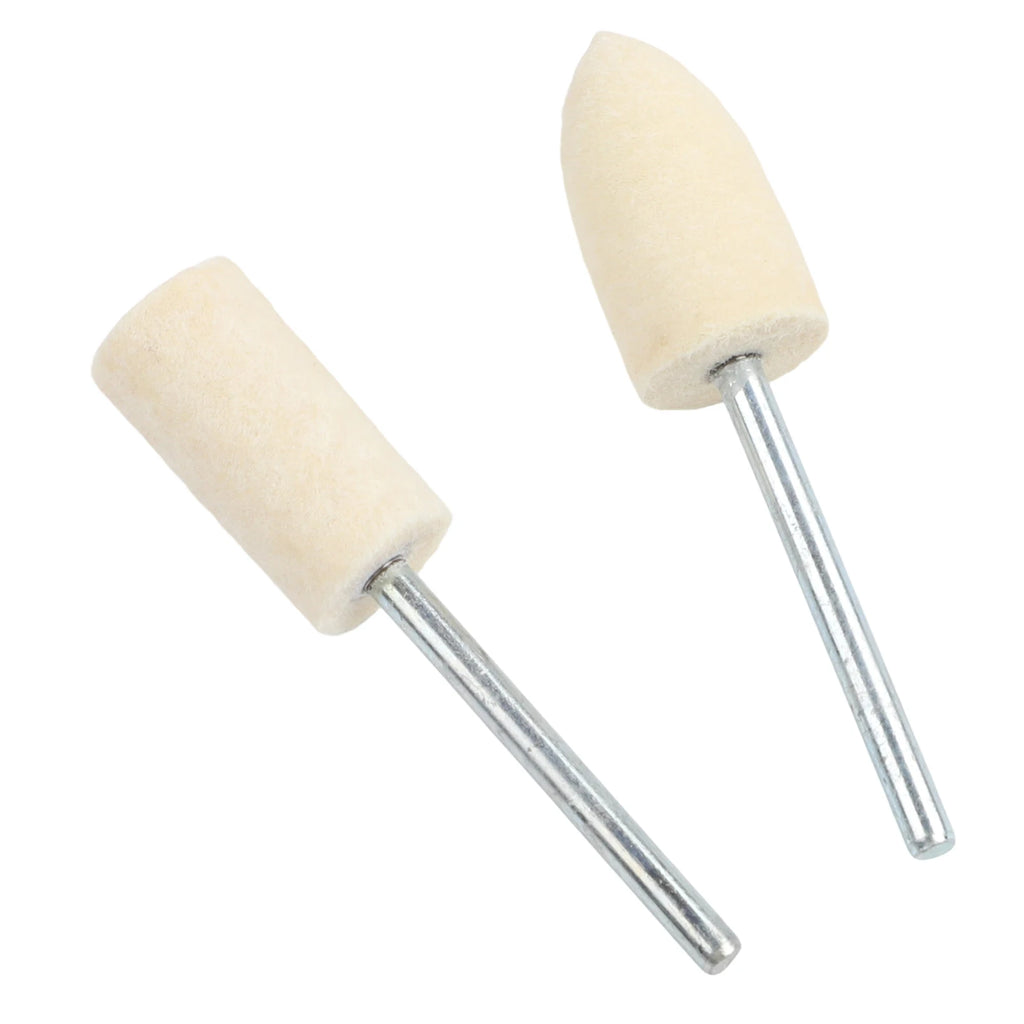 12pcs Wool Polishing Wheels Grinding Head Set 2.35mm Shank Felt Buffing Pads For Jewelry/Metal Polishing Rotary Tools Oasis Select