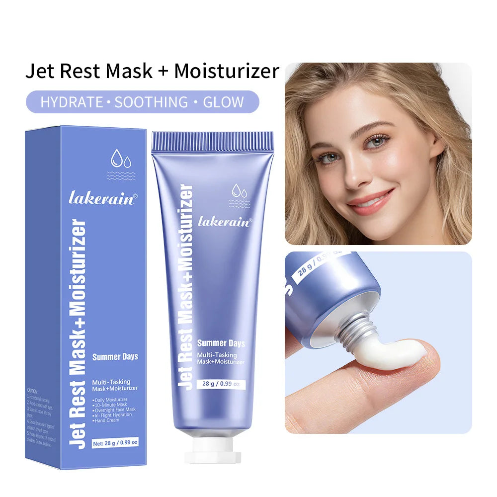 Jet Lag Mask Moisturizer Firm Reduce Lines and Pores Hydrating Nourishing Face Mask with Antioxidants Brightens Even Skin Care Oasis Select 1pc