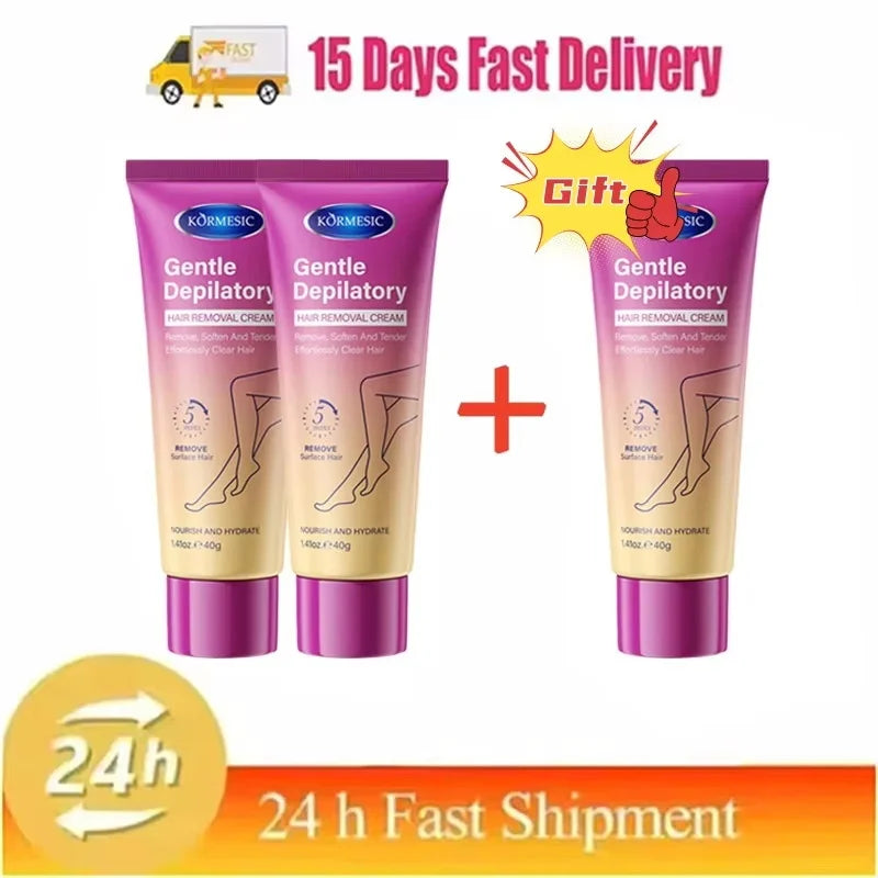 SADOER Hair Removal Cream & Growth Inhibitor – Body & Face Hair Removal Cream Oasis Select 3pc