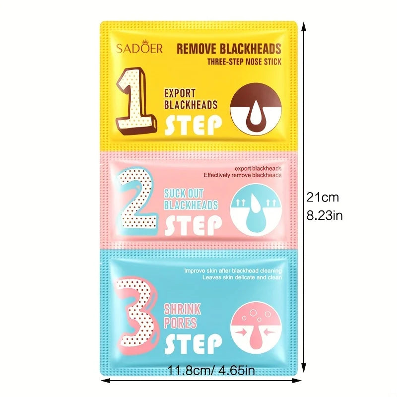 3-Step Blackhead Removal Nose Patch – Cleanse & Refine Pores Blackhead Nose Patch Oasis Select