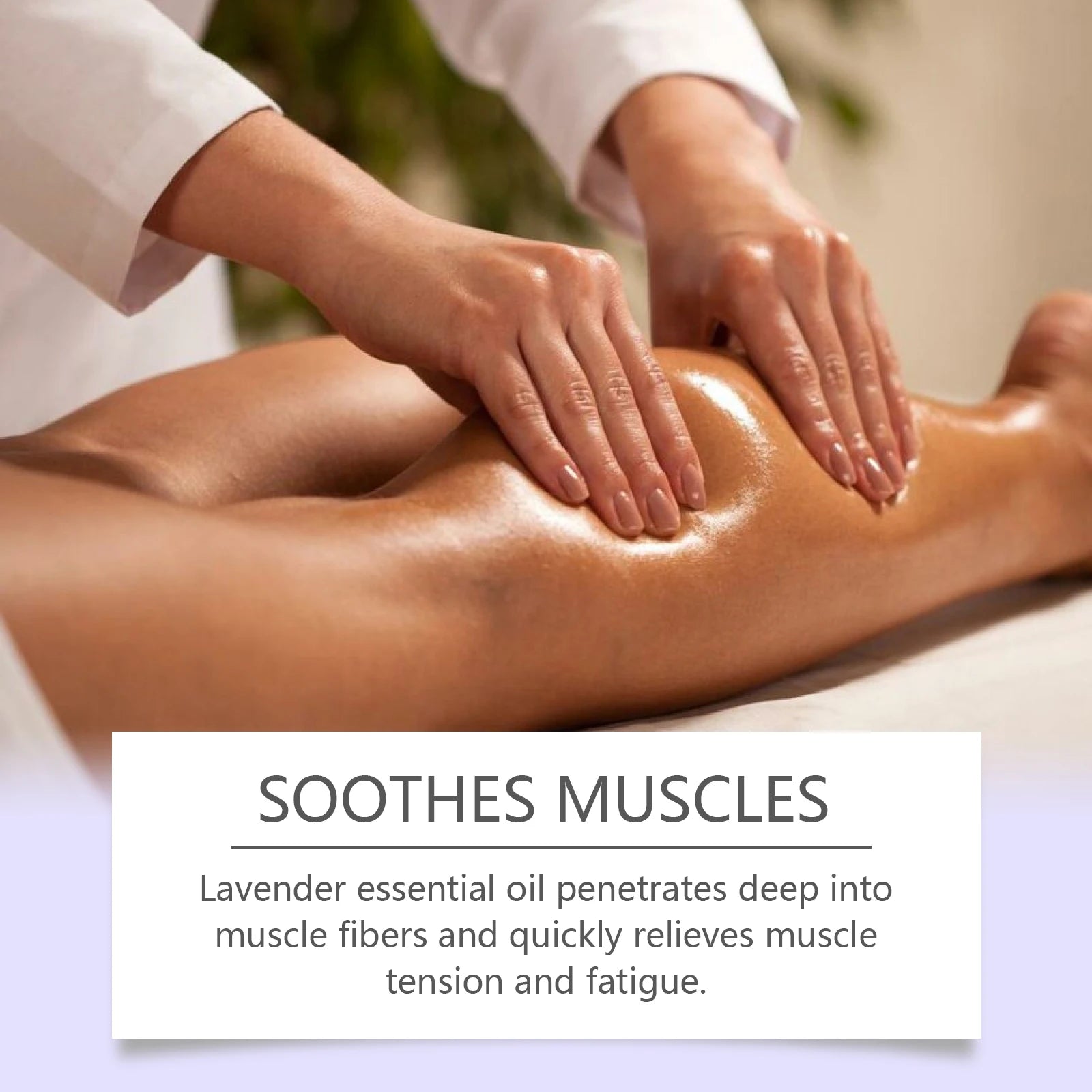 Lavender Essential Oil Moisturizing Body Skin Smoothing Soft Stress Relief Muscle Sore Help Sleep Spa Relaxing Massage Oil Oasis Select