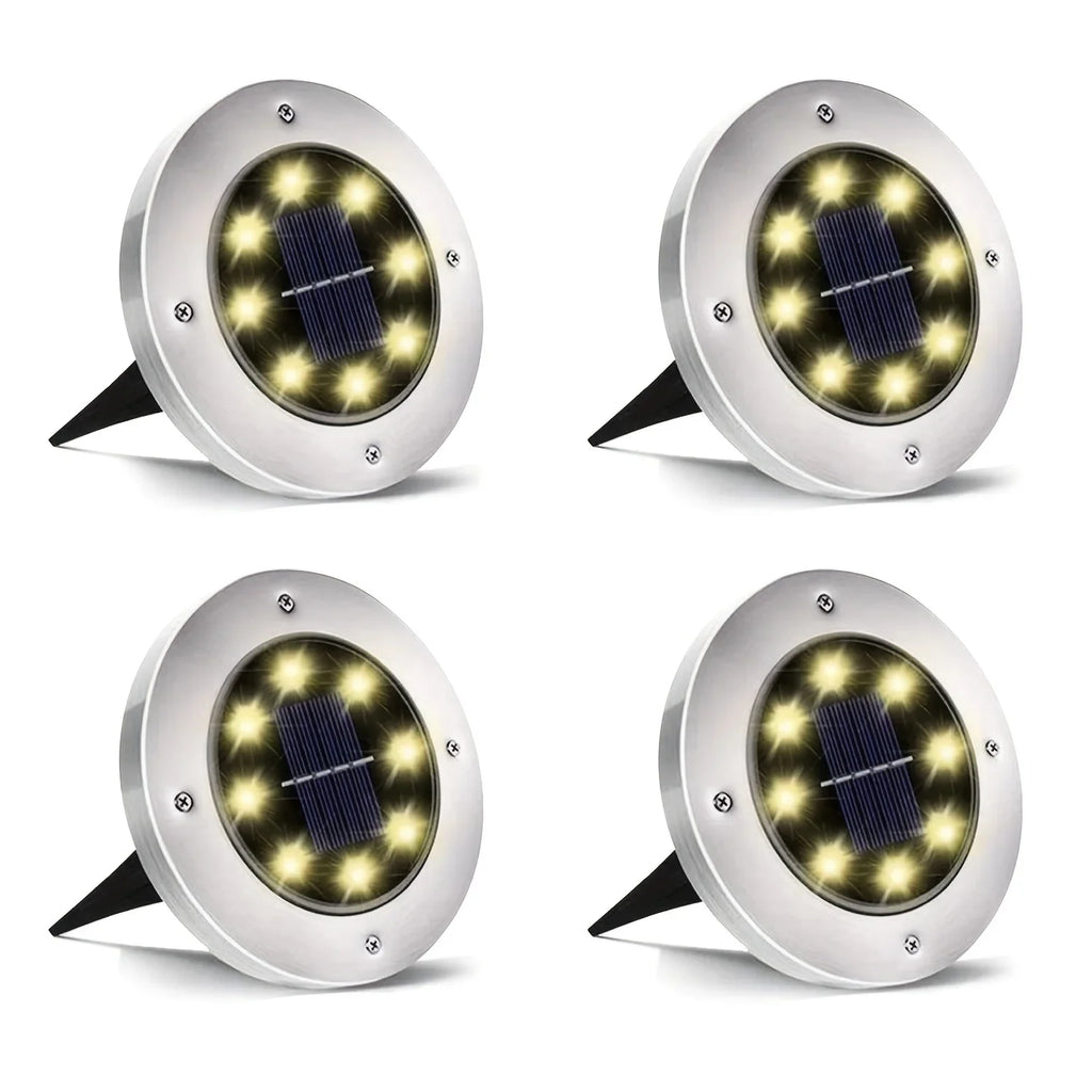 IP65 Solar LED Ground Path Lights – Garden Driveway Lawn Decor