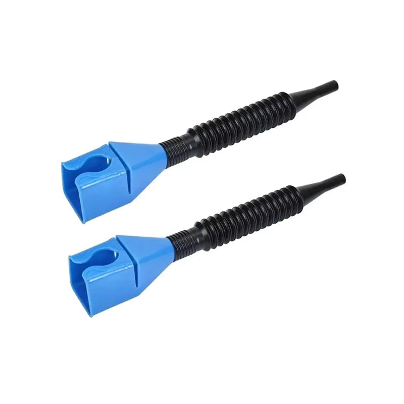 1/2/4/6pcs Blue Universal Plastic Multi-Function Wide Mouth Large Funnels Flexible Draining Tool Snap Funnel For Automotive Oil Oasis Select 2pcs