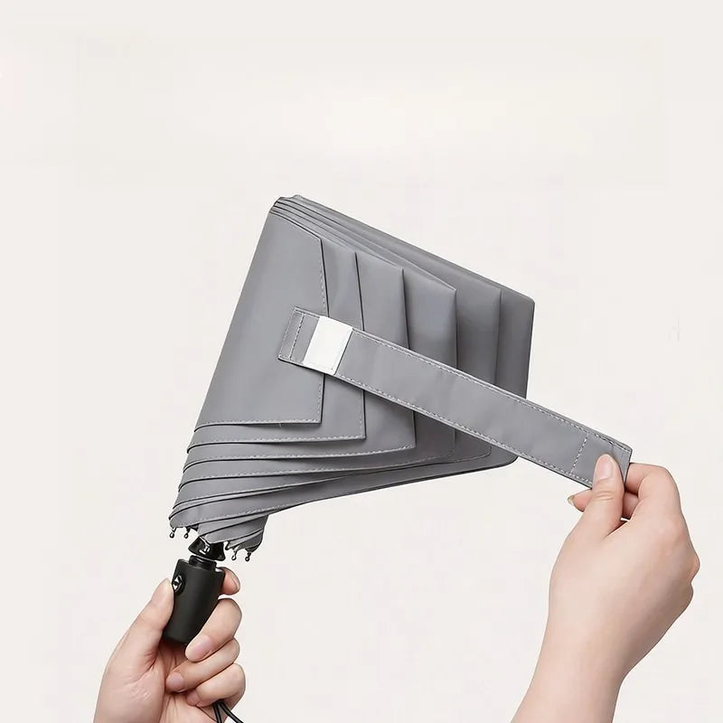 Automatic Ultra Light Umbrella Labor-saving Lazy Parasol Easy Fold & Quick Storage Compact Rain Gear for Travel Use Oasis Select
