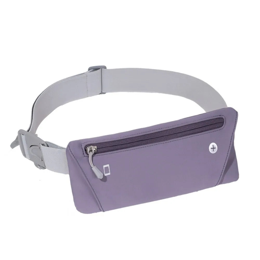 Ultra-Thin Sport Mobile Waist Bag Close Fitting High Elastic Running Waist Bag Multifunctional Lightweight Sports Phone Bag Oasis Select Purple