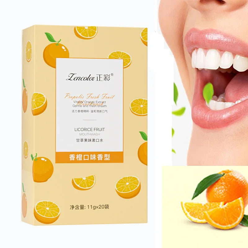 DR.DAVEY 20-Pack Orange Mouthwash Pods | Portable Fresh Breath