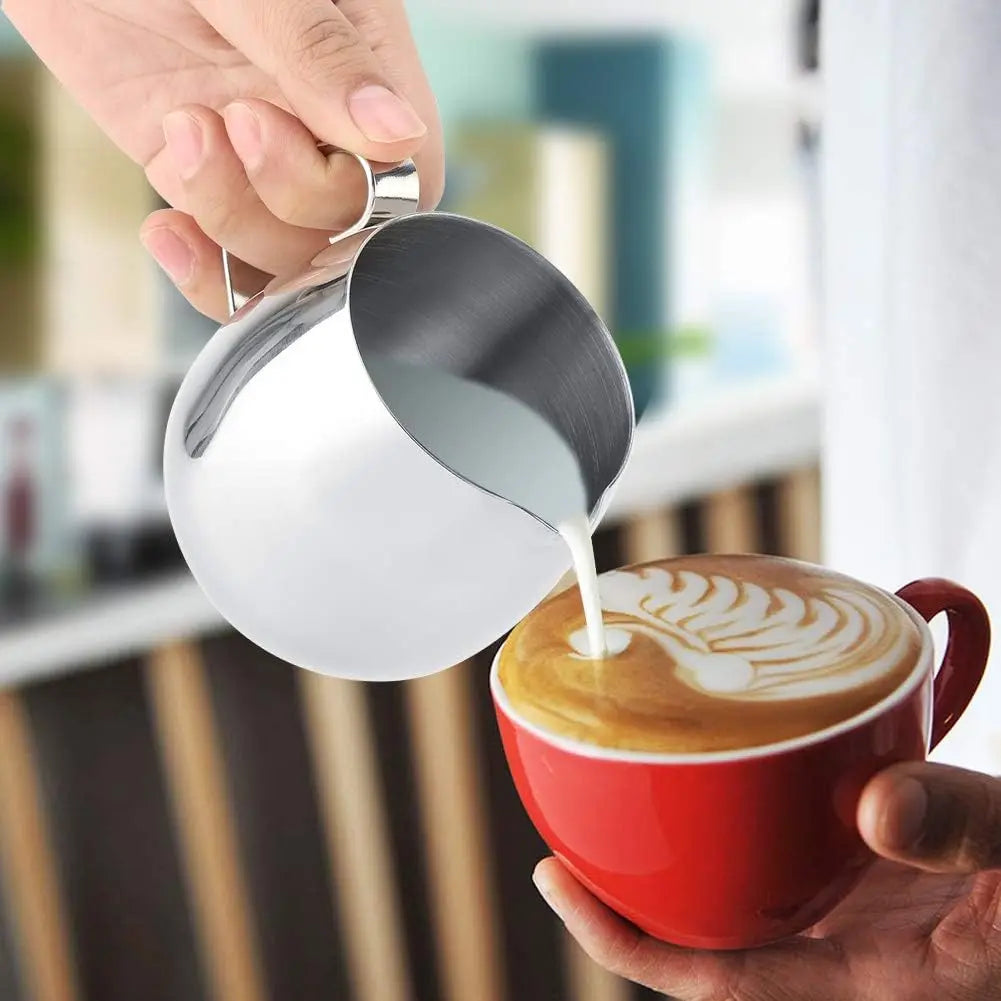10oz Stainless Steel Milk Frothing Pitcher – 300ml Precision Spout for Latte Art, Barista-Grade Steaming Jug, Coffee Accessories Oasis Select
